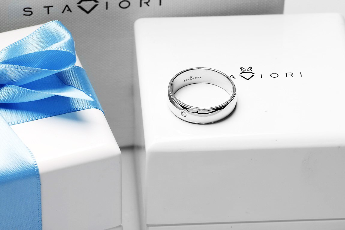 Emaga Złota obrączka OBD4079 - Diament